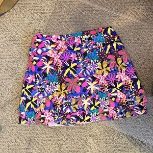 Tzu Tzu Colorful Golf Floral Skort- small